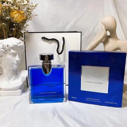 High Quality Men Perfume 100ml POUR HOMME Blue Eau De Toilette Spray Parfum Deodorant Lasting Fragrance Cologne VAPORISATEUR SPRAY