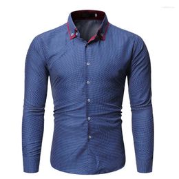 Men's Casual Shirts Clothing Summer 2023 For Men Long Sleeve Social Shirt General Slim Fit Formal Cotton Casua Prom Clothes Butto