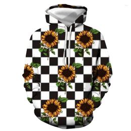 Women's Hoodies Fashion Sunflower Scenery 3D Print Women Streetwear Oversized Pullovers Y2k Hoodie Hooded Sweatshirts Woman Clothing