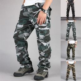 Camouflage Cargo Pants Joggers Militar Men Trousers Hip Hop Army Camo Spodnie Meskie Man Cotton Sweatpants Kargo Ropa248C