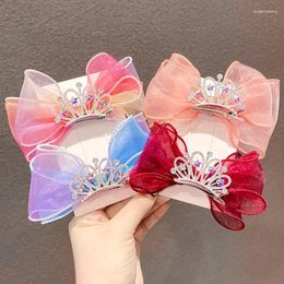 Hair Accessories Infant Born Baby Girls Princess Headwear Crown Bowknot Pin Birthday Party Headband Accessoris Props