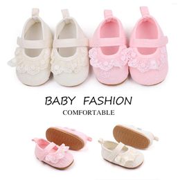 First Walkers FOCUSNORM 0-18M Autumn Baby Girls Flats Shoes Ruffle Lace Princess Non-Slip Crib Sneakers For Infants