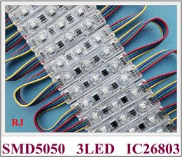 Magic Full Color LED Light Module with IC 26803 4 Wires Resume from Break-Point Better Than WS 2811 SMD 5050 RGB DC12V IP65 70mm*15mm