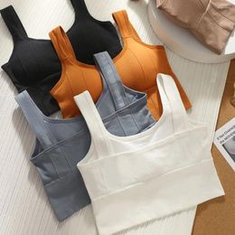 Camisoles & Tanks Fashion Design Soft Yoga Thread Running Sponge Push Up Bra Invisible Womens Lingerie Backless