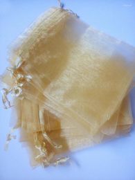 Jewellery Pouches 5000pcs 13 18cm Gold Organza Gift Bag Packaging Display Bags Drawstring Pouch For Bracelets/necklace/wed Yarn