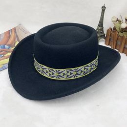 Berets Gentleman Wool Soft Fedora Hats For Men Elegant Jazz Caps Wedding Party Dress Formal Felt Mujer Cap