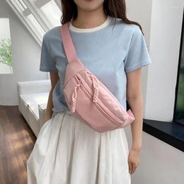 Waist Bags Leisure Sports Women Bag Street Style Belt Ladies Canvas Crossbody Unisex Waterproof Chest Hiking Handbag