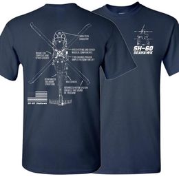 Men's T-Shirts Creative Design SH-60 Seahawk Shipborne Helicopters T-Shirt Summer Cotton Short Sleeve O-Neck Mens T Shirt S-224S