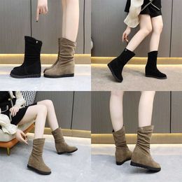quality Boots Inner Raised Mid Length for Women Small Thick Soled Matte Martin Foreign Style Short Autumn Winter Cotton