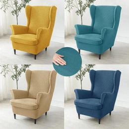 Chair Covers Jacquard Wing Cover Stretch Wingback Sofa Elastic Spandex Armchair With Cushion Furniture Protector