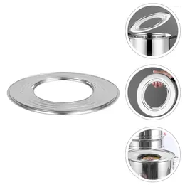 Double Boilers Cooking Supplies Steamer Ring Round Wooden Trays Steaming Adapter Stainless Steel Durable Rack