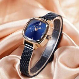 Wristwatches Sdotter UTHAI BK110 Women Watch Fashion Luxury Temperament Women's Small Square Dial Bracelet Waterproof Quartz Wrist Watc