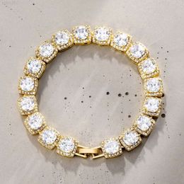 Luxury Tennis Chain Real 925sterling Silver Solid Gold Custom Moissanite Lab Diamond Bracelet Fine Jewellery