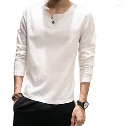 Men's Casual Shirts 2024 Fashion Long Sleeve Male Linen Shirt Men Brand Plus Size Blouse Camisas Oversized