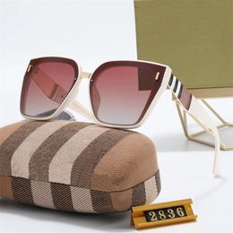 Women Sunglasses Polarised Designer Sunglasses for Man Side Stripe Travelling Beach Protective Sun Glasses 5 Colors2955