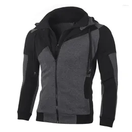 Men's Jackets 2023 Fashion Mens Double Zipper Hoodies High Quality Autumn Winter Male Casual Sports Hooded Coat Outwear