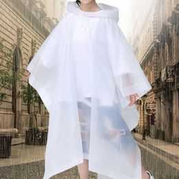 Raincoats Outdoor Rainwear Reusable Rain Coat With Drawstring Hood Raincoat Suit Thicken EVA For Boys Girls 6-12 Years Old Children