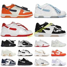 Out Of Office OOO Trainers Low Tops Casual Shoes Designer Black White Blue Orange Distressed Leather Platform Luxury For Walking OFFS Mens Women Loafers Sneakers B2