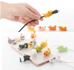 Cute Animal Cable Organisers Cartoon Cable Saver Cover Phone USB Charger Data Cord Protector Phone Holder Accessory