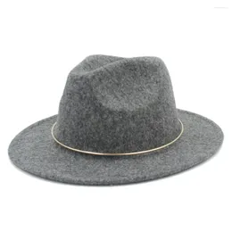 Berets Wool Women's Men's Chapeu Feminino Fedora Hat For Gentleman Elegant Laday Gold Sombrero Cap Panama Top 20