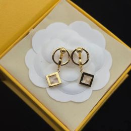 Luxury Master Diamond Gold Earrings Design Women's Animal Earrings Letter F Earrings Charm Gift-007