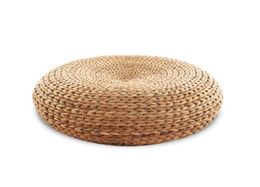 New 100 Natural rattan seat yoga mat chair rattan stool Ottomans Zen cushion living room furniture6622309