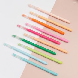 10pcs/set Multicolor Gel Pen Ballpoint Cute School Stationary Supplies Multi Color Ink Pens Office Stationery Gift