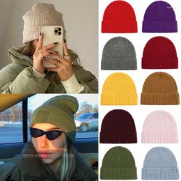Berets 2023 Winter Hats For Women Men Knitted Beanies Cap Female Beanie Caps Warmer Bonnet Ladies Casual