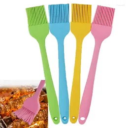 Tools 4Pcs/lot Portable Silicone BBQ Oil Brush Bread Butter Baking Brushes Basting Kitchen Cooking Barbecue Accessories Tool