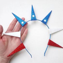 Hair Accessories 2023 Shining 4th Of July Headdress Independence Day Headband Women Pentagram Aldult Procession