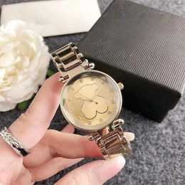 Wristwatches Luxury High Qualiy Watches For Women Gold BearWatch Ladies Fashion Brand Jewelry Wristwatch Relogio Ferminino