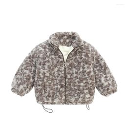 Jackets Toddler Boys Fur Coat Printed Pattern Boy Spring Autumn Childrens' Jacket Casual Style Clothes For