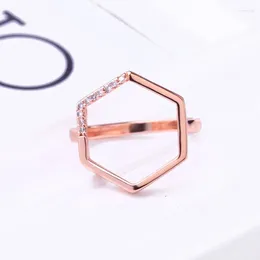 Cluster Rings Arrival Ring Ethnic Bohemia Simple Design Zircon Geometric For Women Handmade Appointment Gift Jewelry
