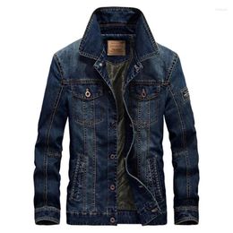 Men's Jackets Brand Denim Jacket Men 2023 Spring Autumn Casual Cowboy Retro Coat Turn-down Military Jeans Bomber Hip Hop Ripped Outwear