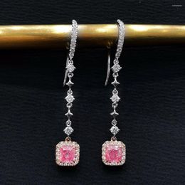 Stud Earrings CNZX 1.22ct Pink Diamonds 18k White Gold Female Drop Dangle For Women's Fine