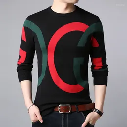 Men's Sweaters Fashion Korean Style Sweater Arrival Autumn Winter Slim Male Knitted Pullover Teenage Boy With Letters