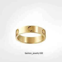 Classics Love Ring Designer Women 4mm 5mm 6mm Gold Plated with Diamonds Designer Jewellery for Lovers Wedding Ring Anniversary