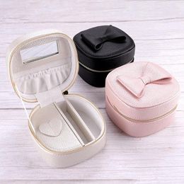 Jewellery Pouches PU Leather Box Organiser Portable Storage Packaging Case Bag For Women Ring Earrings Gifts Bags