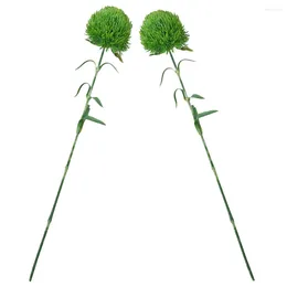 Decorative Flowers 2 Pcs Onion Balls Office Artificial Plants Indoor Soft Pvc Faux Greenery Leaves