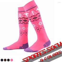 Sports Socks Outdoor Mountaineering Hiking Ski Warm Sock Winter Elastic Skin-friendly Breathable Wear-resistan Cycling Wool