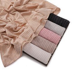 New Stripe Cotton Jersey Hijab Scarf For Women Muslim Long Shawls Headscarf Wraps Foulard Islamic Headband Turban Ramadan Hijabs