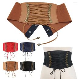 Belts Fashion Skirt Dress Coat Casual Classic Rivet Waistband Ladies Cummerbands Wide Elastic Belt Lace Corset Band