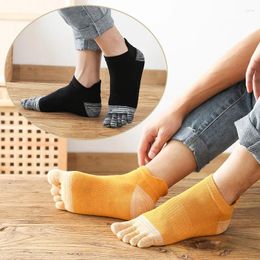 Men's Socks 5 Pairs Sport Ankle Toe For Men Boys Short Harajuku Fashion Fingers Invisible Cotton Low Tube Colorful Male Sock