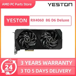 Graphics Cards Yeston RTX 4060 8G D6 GPU GDDR6 Nvidia Graphic Card 8Pin 128 Bit RTX4060 For PC Gaming