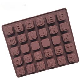 26 Cavity English Letters Silicone Chocolate Mould Handmade DIY Ice Lattice Mould Digital Handmade Soap Mould 1224743