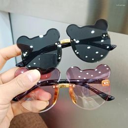 Hats Fashion Children's Sunglasses Baby UV400 Sun Glasses Girls Boys Cartoon Bear Eyeglasses Anti-Glare Anniversary Gift