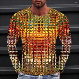 Men's T Shirts Shirt Tee Graphic Gradient Crew Neck Clothing Apparel 3D Print Outdoor Daily Long Sleeve Fashion Designer Vintage