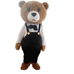 2024 High quality Teddy Bear Mascot Costumes Halloween Fancy Party Dress Cartoon Character Carnival Xmas Easter Advertising Birthday Party