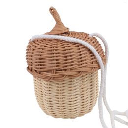 Gift Wrap Woven Easter Basket Handle Pine Cone Satchel Womens Summer Purses Portable Kids Bag