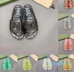 Designer Luxury Women Men Slippers Transparent Jelly Couple Slipper Summer Sexy Sandals Fashion Comfortable Shoes Size anti-slip